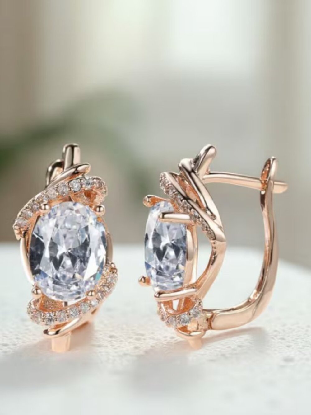 14K Gold Womens Hanging Drop 2ct Diamond Earrings Ladies New 14 K Silver Jewelry